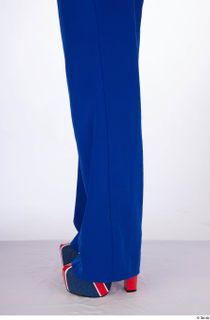 Yeva blue pants calf casual dressed uk flag lace up…
